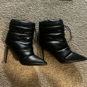 Black leather boots brand new